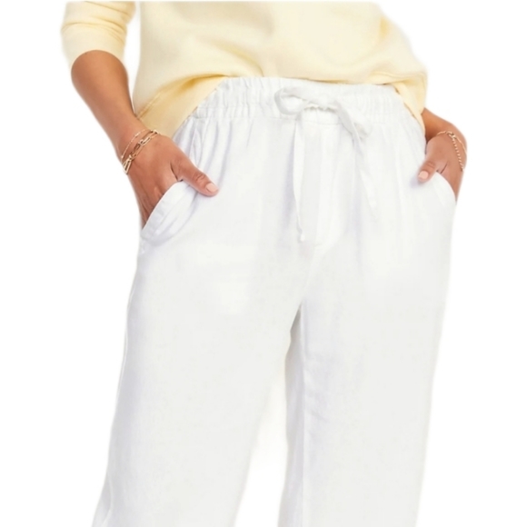 Old Navy Pants - NWT Old Navy High Waist Linen Blend Wide Leg Pants